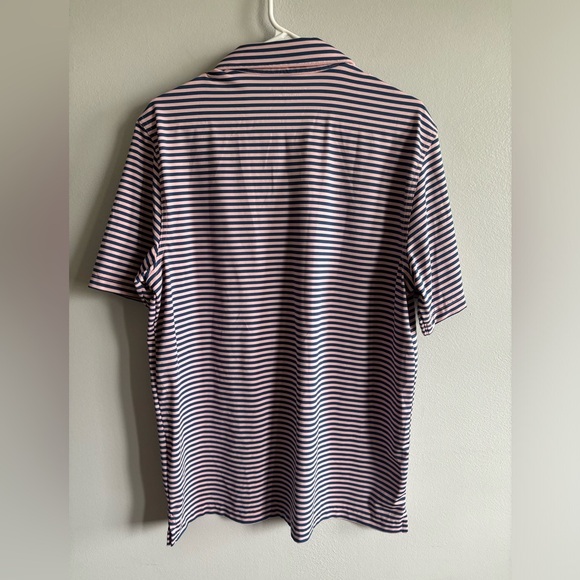 Vineyard Vines Polo Performance Navy blue/pink Striped Polo Shirt M - Picture 5 of 5